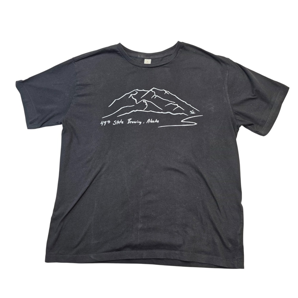 Alternative Apparel 49th State Brewing Alaska Graphic‎ T-Shirt Men's Large